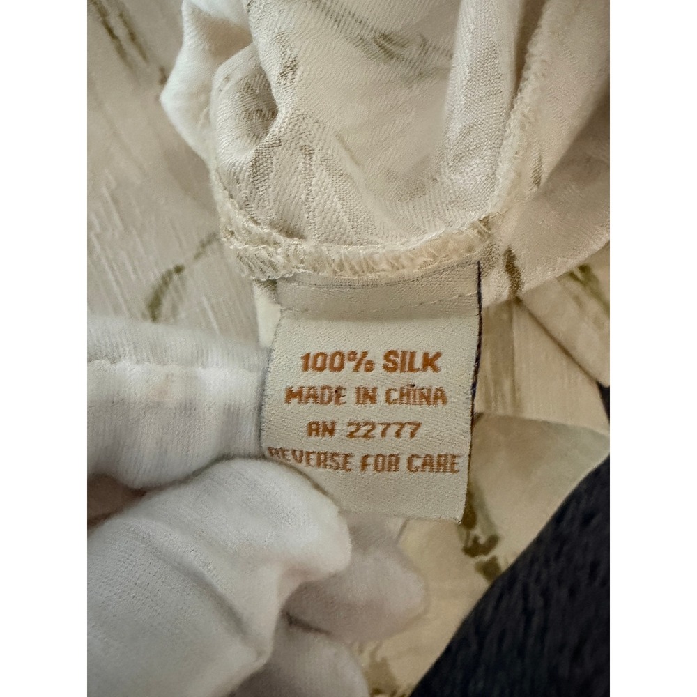 Kahala Hawaiian Islands Mens XXL Silk Bamboo Camp Shirt Beige Aloha Resort - Picture 5 of 13